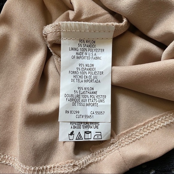 Tiana B. Black & Nude Lace Women's Midi Dress - Picture 7 of 11